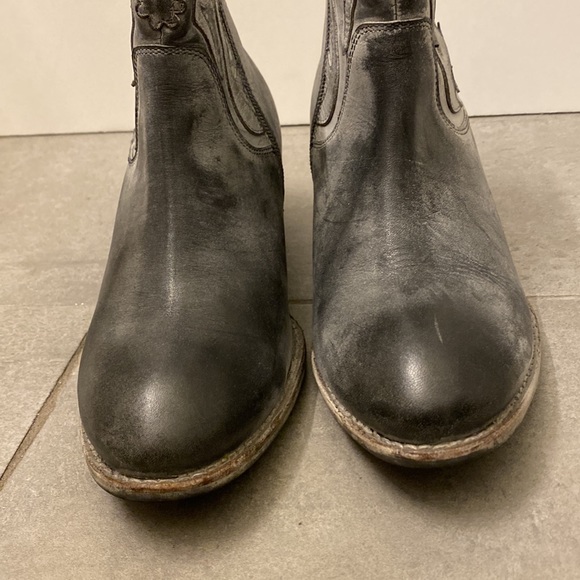 Roan by BED Stu Elisa Cowboy Booties Black White BFS Size 7.5 - Picture 2 of 12